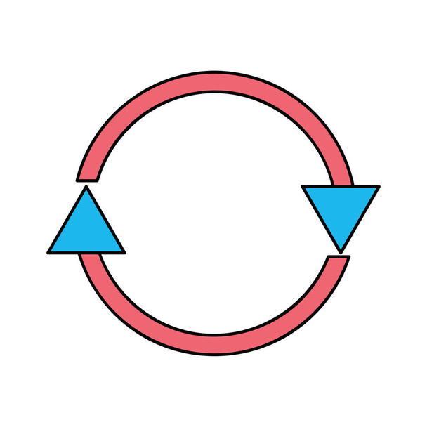 flechas de color en el símbolo de círculo de la ilustración vector progreso de carga
 - Vector, imagen