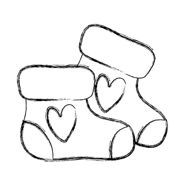 гранжевий дизайн дитячого шкарпеткового одягу Векторні ілюстрації
 - Вектор, зображення