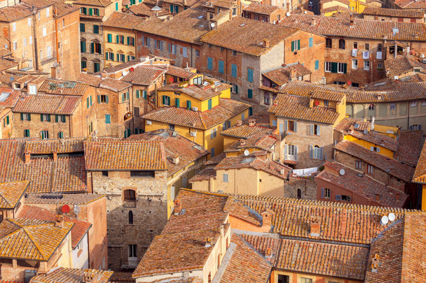 Siena. Aerial view of the city. - 写真・画像