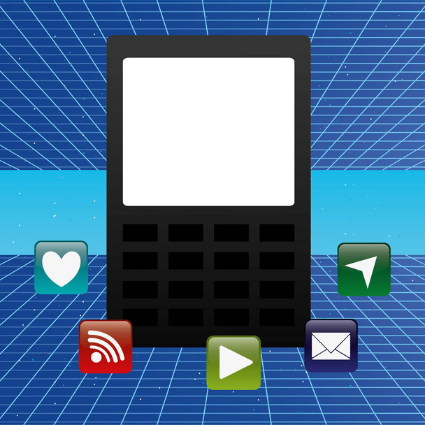 tableta con menú de aplicaciones
 - Vector, Imagen