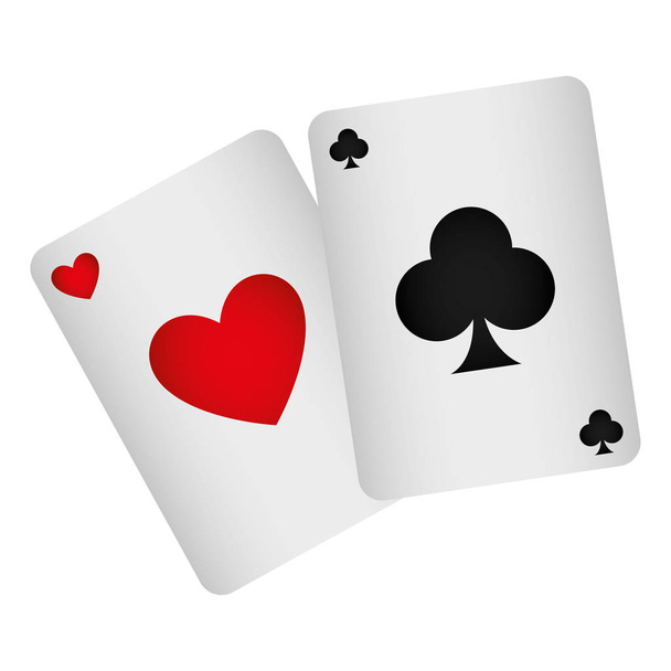 póker kártya kaszinó ikonok - Vektor, kép