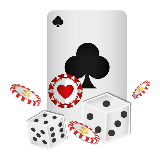 Poker karty casino ikony - Vektor, obrázek