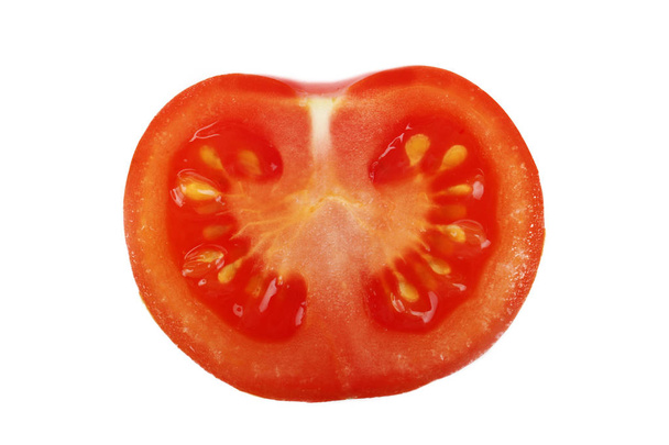 fresh ripe tomato isolated on white background  - Fotó, kép