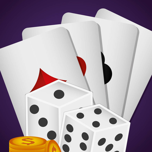 poker cards casino icons - Vector, Image