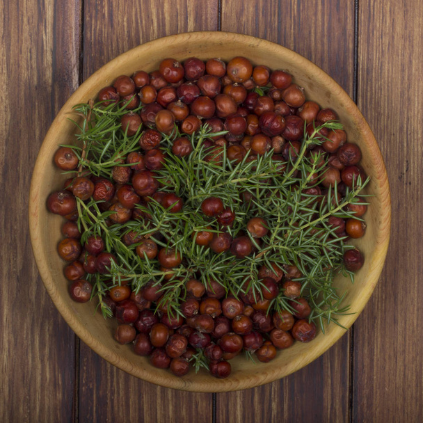 Closeup of juniper berries background - Zdjęcie, obraz