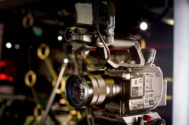 backstage of video production professional video cameras - Photo, Image