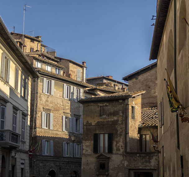 A gyönyörű város Siena októberben, Olaszország. - Fotó, kép
