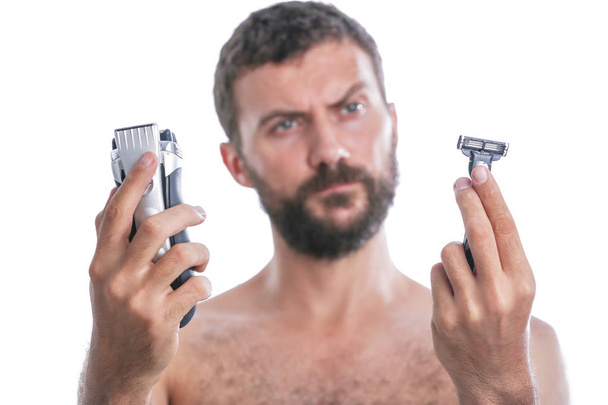 Electric shaving machine or razor - Foto, imagen