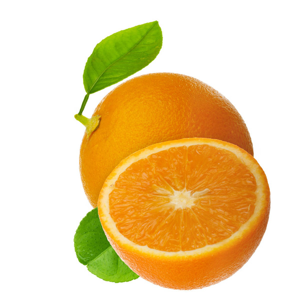 Closeup of orange isolated on white  - Fotó, kép