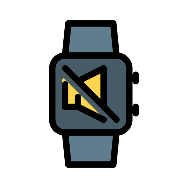 Smartwatch-Alarm stumm, einfache abstrakte Vektorillustration  - Vektor, Bild