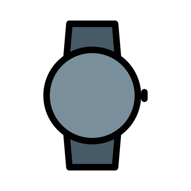 Smartwatch rundes Gesicht, einfache abstrakte Vektorillustration  - Vektor, Bild