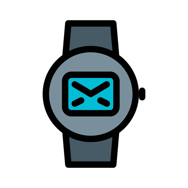 Smartwatch Mensaje Alerta, ilustración simple vector abstracto
  - Vector, imagen
