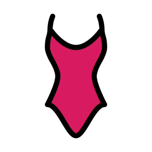 Feminino Swimwear Vestido vetor ilustração
  - Vetor, Imagem