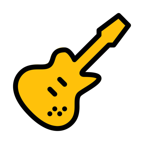 エレク トリック ギター音楽の単純なベクトル図 - ベクター画像