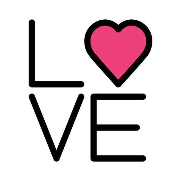 Text Love Message, simple icon - Vector, afbeelding