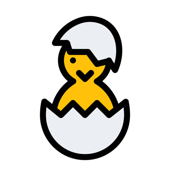 easter chick inside egg - Vector, Image
