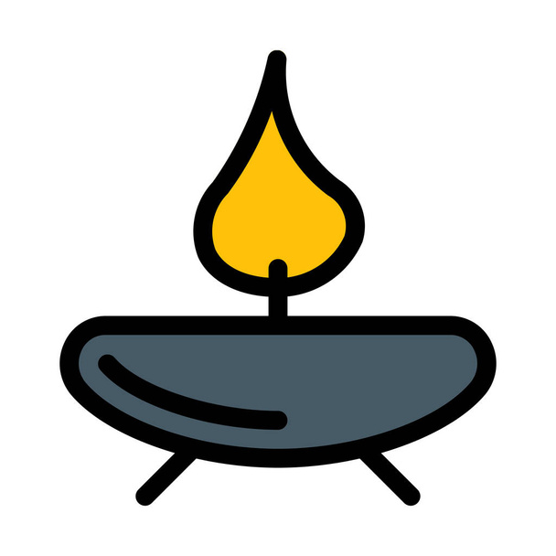 duftende brennende Kerze, einfache abstrakte Vektorillustration  - Vektor, Bild