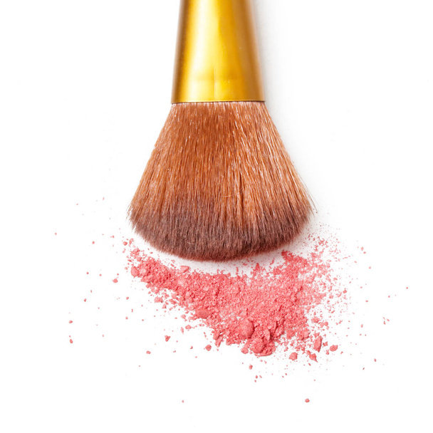 Make-up Pinsel mit Lidschatten / Rouge Puder - Foto, Bild