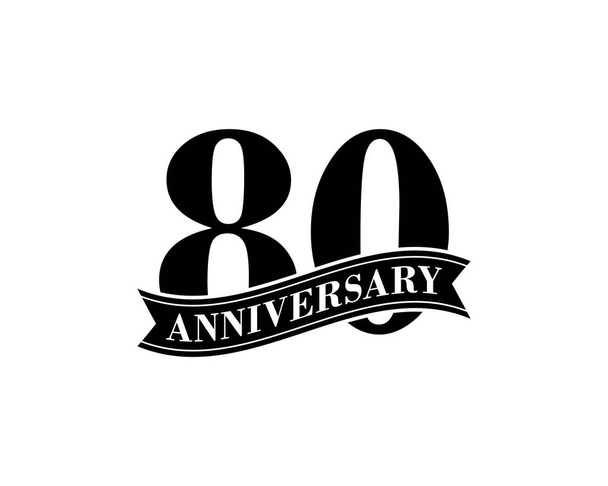80 років святкування Векторний дизайн логотипу Шаблон
 - Вектор, зображення