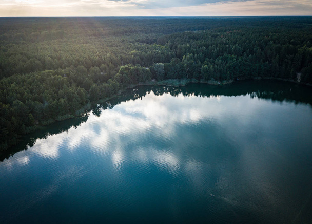 beautiful lake in forest. Nature, travel - Zdjęcie, obraz