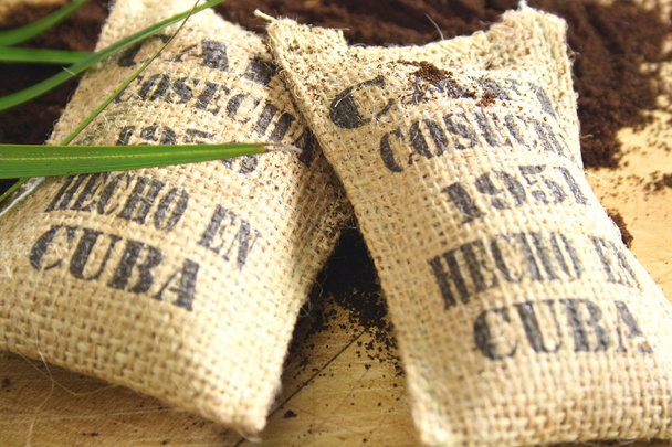 キューバのコーヒー袋 - 写真・画像