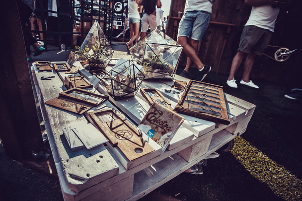 MOSCOW  - 8 AUGUST, 2015 : Festival Faces & Laces 2015 took place at famous Gorky Park and gathered thousands of young people and hundreds of brands - Фото, изображение