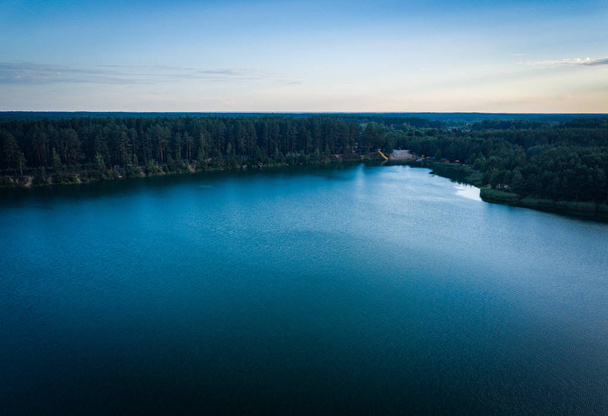 Nature, travel. Beautiful lake in forest.  - Zdjęcie, obraz