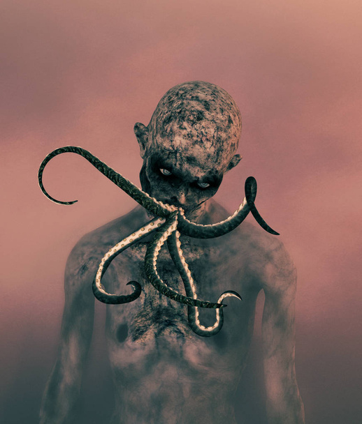 Undead,Scary zombie,3d illustration - Φωτογραφία, εικόνα