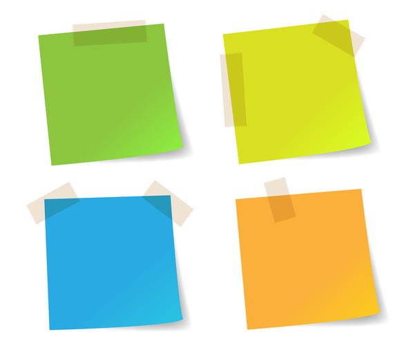 ραβδί πολύχρωμα χαρτάκια σημειώσεων - Διάνυσμα, εικόνα