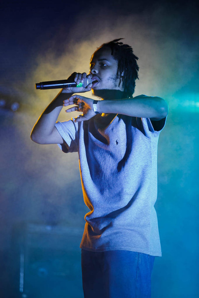 MOSCOW - 13 AUGUST, 2016: Tuborg Green Jam festival in Moscow. Earl Sweatshirt, Just Blaze were the headliners on main hip hop stage - 写真・画像