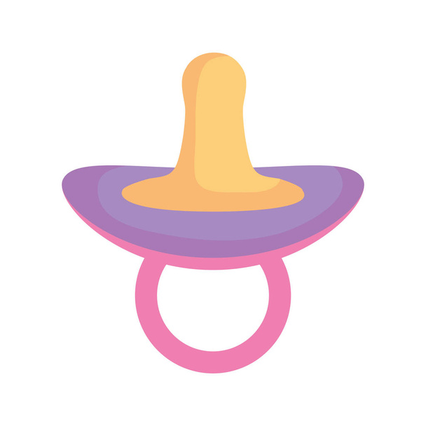 pacifier baby isolated icon - Vector, Image