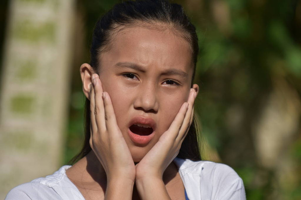 Startled Cute Filipina Girl - Photo, Image