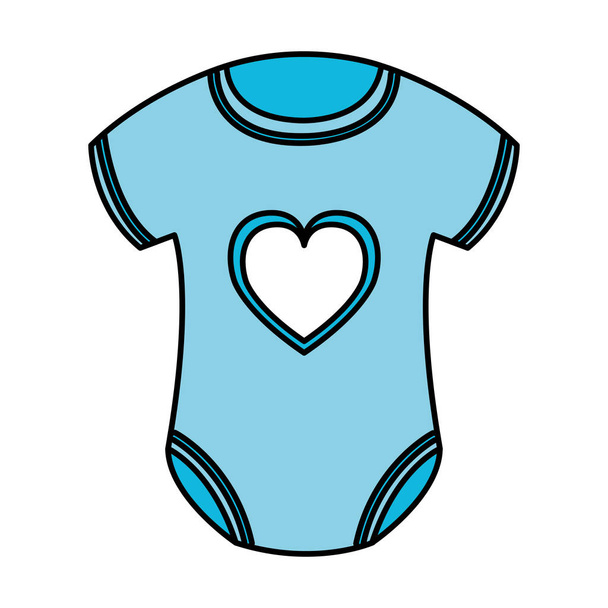 cute baby clothes icon - Vector, Image