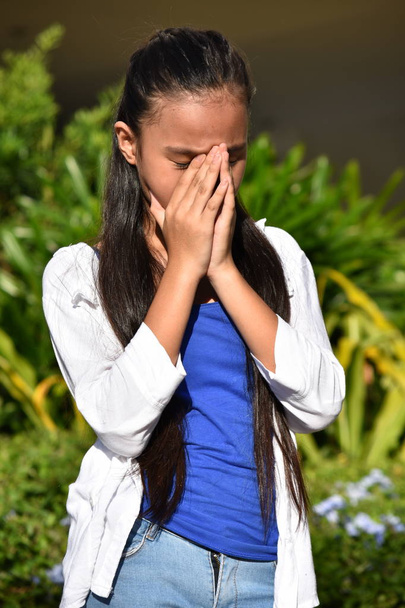 Beautiful Filipina Teenager Girl And Disappointment - Foto, Bild