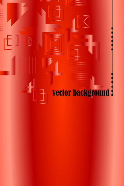 Bright abstract gradient vector business background, business brochure cover design - Vetor, Imagem