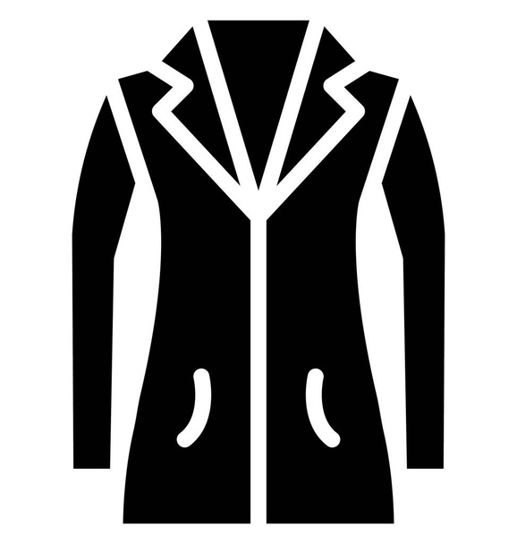 Business long sleeve cotton shirt Isolated Vector Icon that can be easily modified or edit - Διάνυσμα, εικόνα