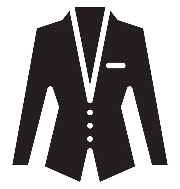  Płaszcz przeciwdeszczowy moda dla mężczyzn na białym tle Vector Icon, który mogą być łatwo modyfikowane lub edytować - Wektor, obraz