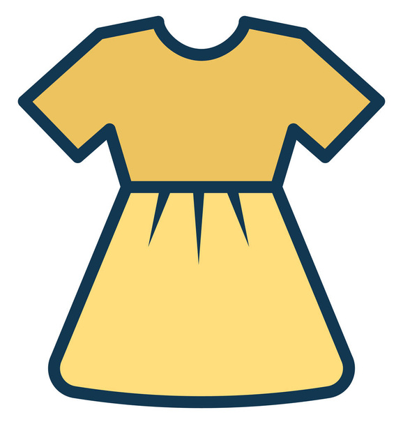 Baby doll dress Isolated Vector Icon that can be easily modified or edit - Vector, Image