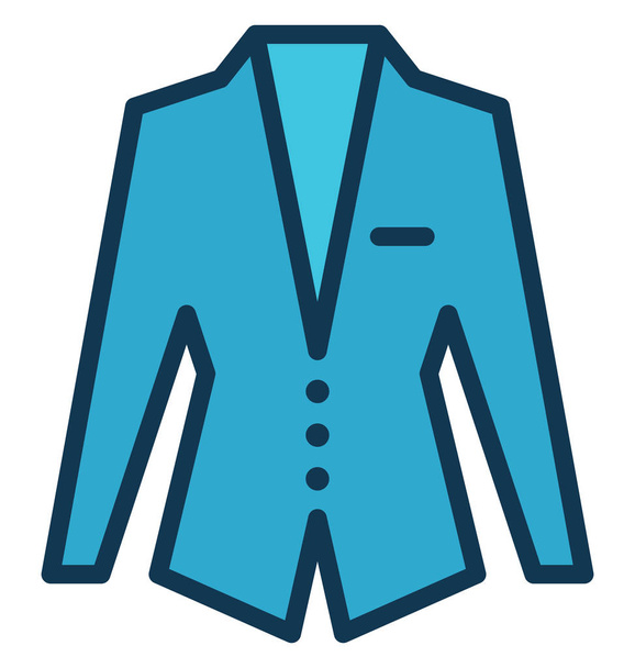  Fashion rain coat for men Isolated Vector Icon that can be easily modified or edit - Vetor, Imagem