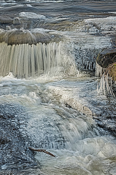 Winter cascade on Morrum river, Sweden - Φωτογραφία, εικόνα