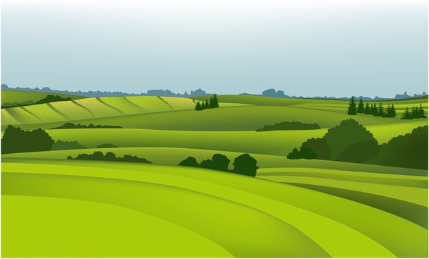 paysage vert
 - Vecteur, image