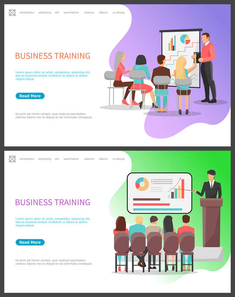 Business Training Seminar People Office Workers - Vector, Image