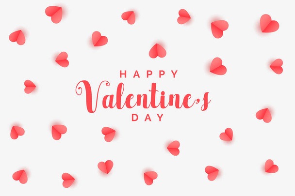 elegant hearts pattern valentines day background - Vecteur, image