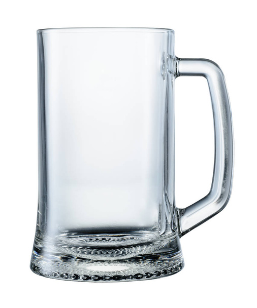 Empty beer mug isolated on white background. With clipping path - Foto, Imagem