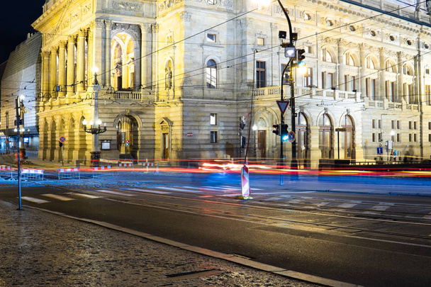 Noite Cidade europeia Arquitetura da antiga cidade europeia de Praga
 - Foto, Imagem