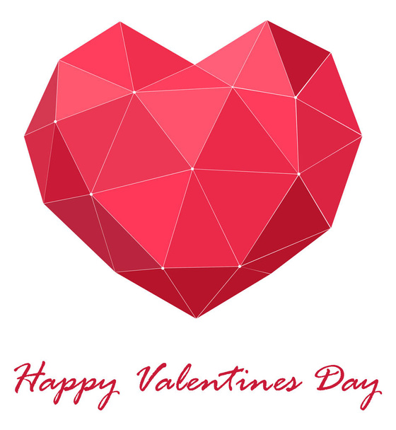 Coeur origami rouge sur fond blanc
 - Photo, image