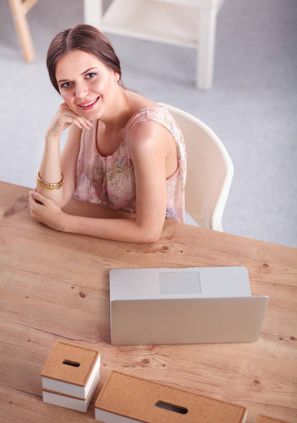 Business woman relaxing with her hands behind her head and sitting on a chair. business woman - Photo, Image