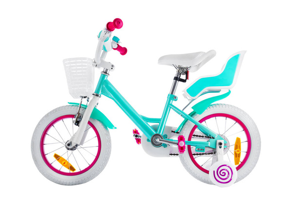 Bicycle for kids with clipping path isolated on white background. - Photo, Image