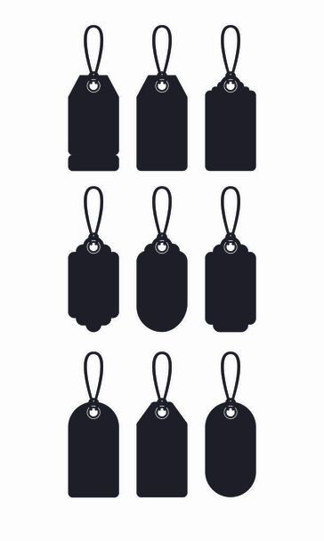 set of tags hanging - Vetor, Imagem