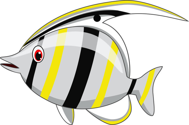 Ilustração vetorial de desenhos animados de peixe bonito
 - Vetor, Imagem